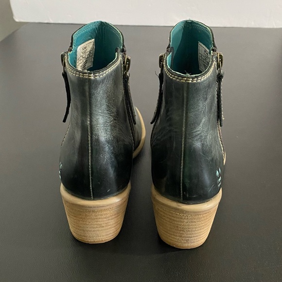 Bed Stu Roan Liz Leather Ankle Chelsea Boots Size 6 Black Epica Wash - Picture 9 of 14